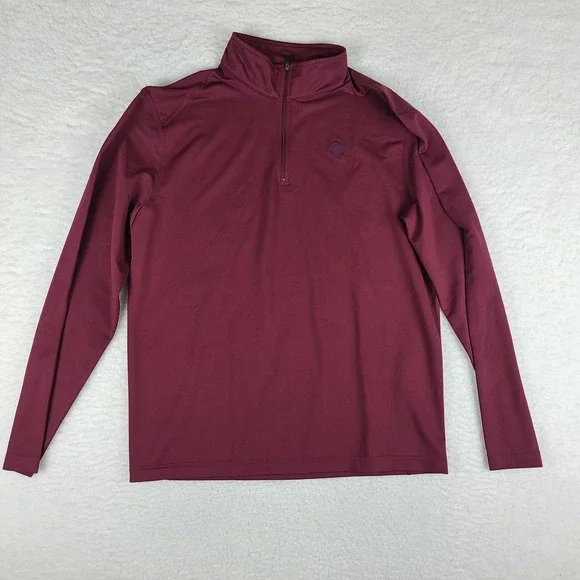 Bonobos Maide Sweater‎ Mens Medium Burgundy Red M Flex Performance Tech Golf