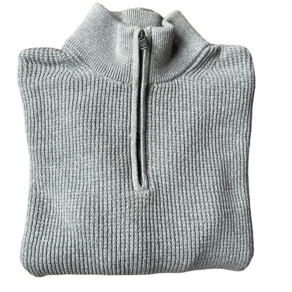 Gap 1/4 Zip Knit Gray Pullover‎ Sweater Size: L