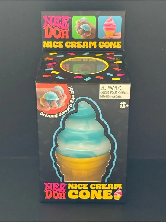 NeeDoh Nice Cream Cone Kids Toy - Blue Ice Cream