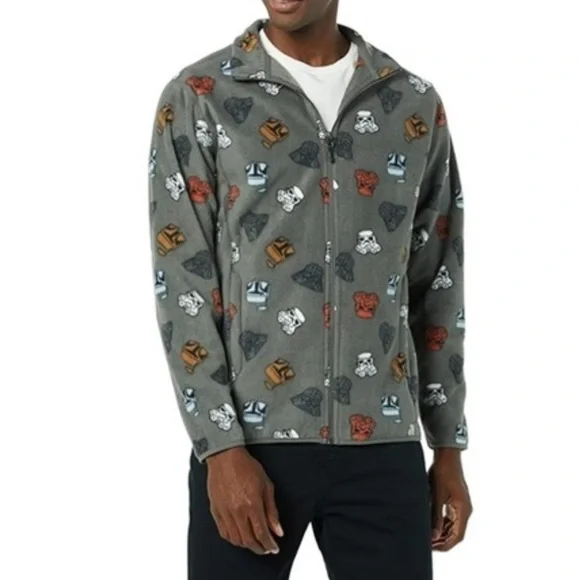 Disney Star Wars Storm Trooper Polar Fleece Full Zip Sweatshirt Jacket NEW Large
