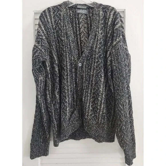 VTG Lord & Taylor Kensington Silk Cotton VNeck Cardigan Mr. Rogers L Grandpa Dad