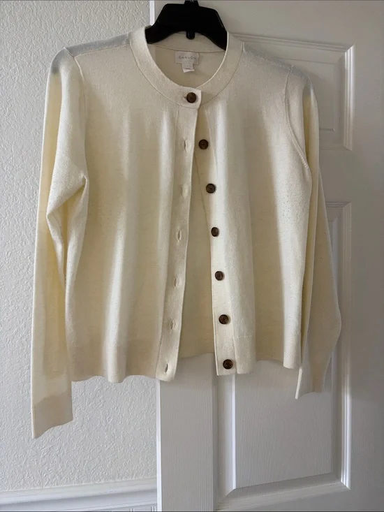 Caslon cream  Crewneck Button Cardigan
