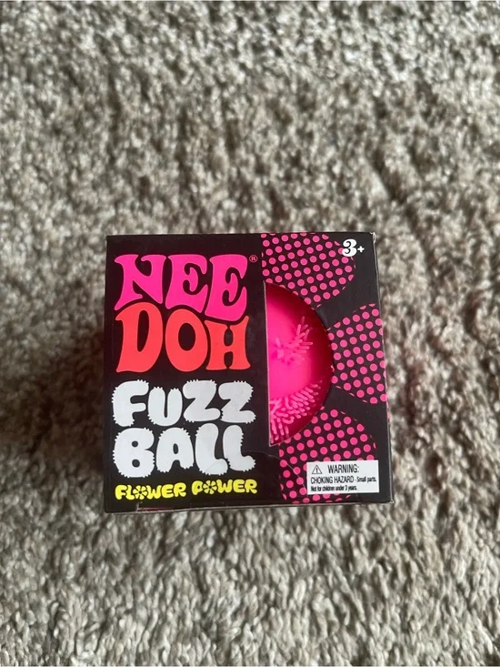 NeeDoh Pink Fuzz Ball squishy