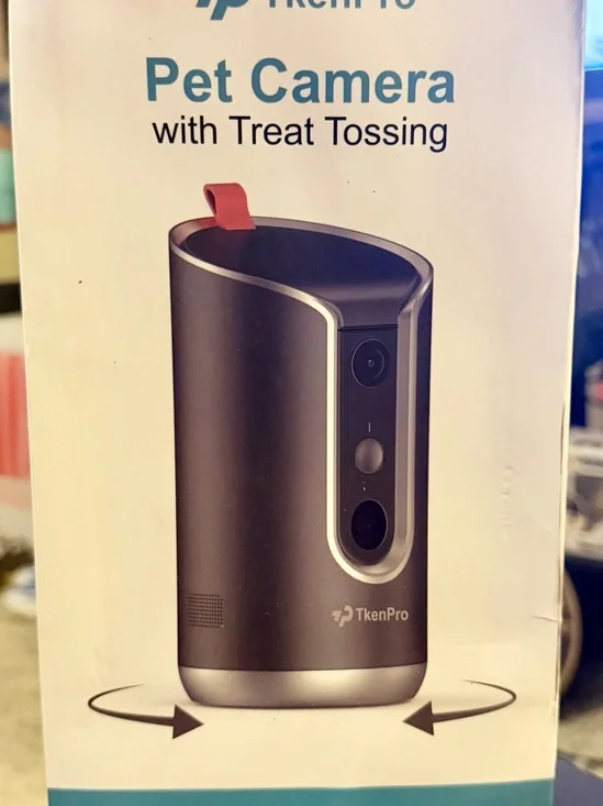 TKENPRO 2K Pet Camera Treat Dispenser, AI Photo Album, Dog Camera with 360° Auto
