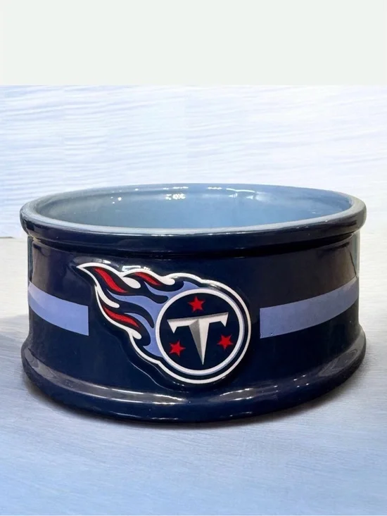 NEW🏈 NFL Tennessee TITANS official merchandise  dog cat PET ceramic BOWL