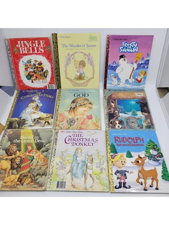 Little Golden Books Lot of 9 Vintage Children's Stories for Girls & Boys - GB014