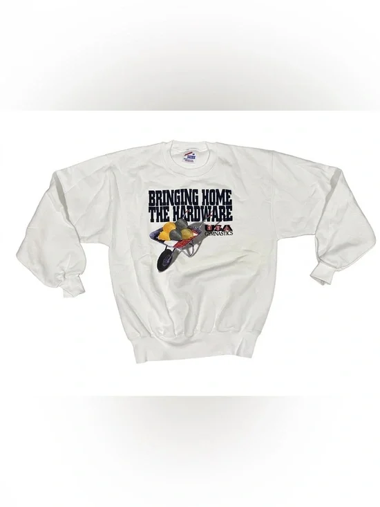 Vintage 90s USA Gymnastics Bringing Home The Hardware Sweatshirt Men's Medium