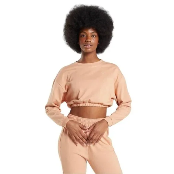 Gymshark Sweater Women's Size XL Orange Peach Cropped Whitney Simmons Collection
