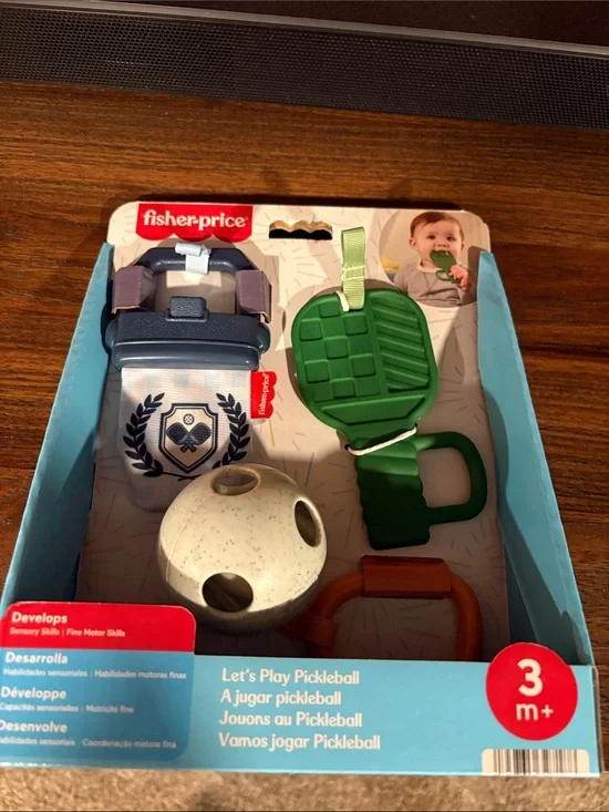Fisher-Price Green & Navy Baby Pickleball Toy Set