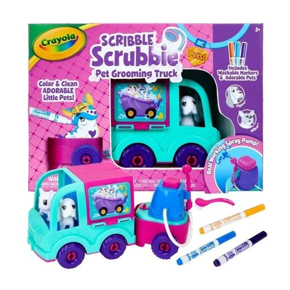Crayola Scribble Scrubbie Pets Grooming Truck New