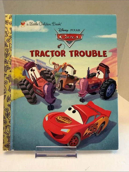 💕5/25💕Disney Pixar Cars 'Tractor Trouble' Kids Book - Red