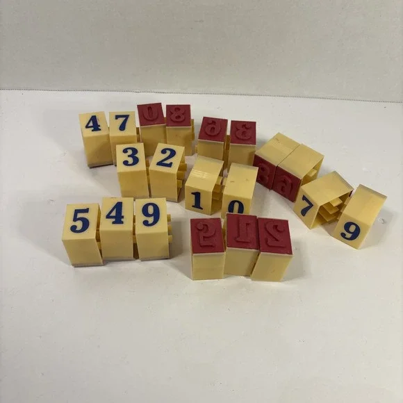 Houghton Mifflin Harcourt Number Stamps Interlocking Math Manipulatives