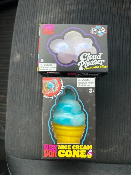 Schylling NeeDoh Nice Cream Cone & Cloud Pleaser Squishy toys SEALED
