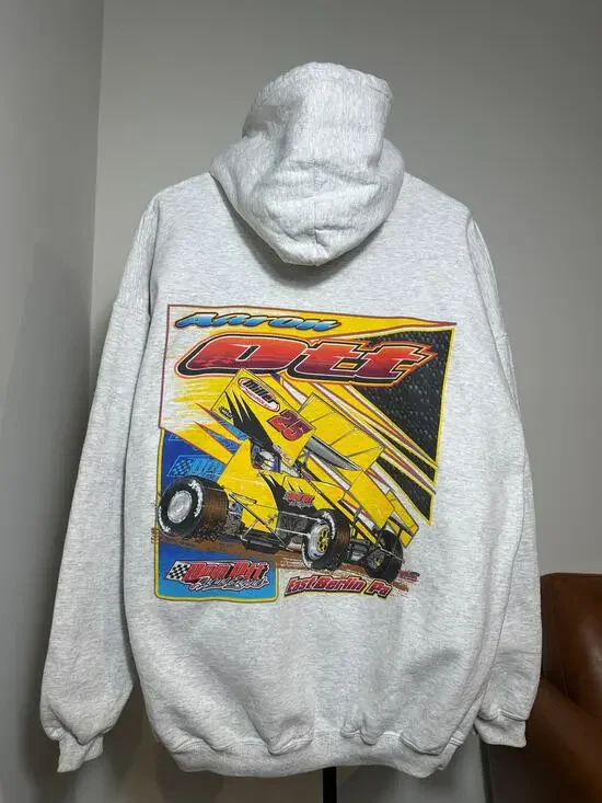 Vintage Don Pitt 94 Sprint Car Racing Hoodie Lincoln Speedway PA XXL
