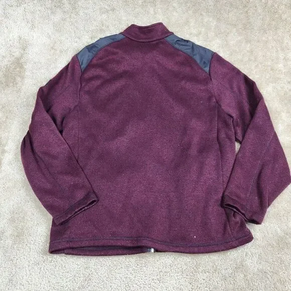 GREG NORMAN For Tasso Elba Sweater Mens Size L Burgundy Pullover Thermal A319