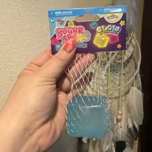 Sugar Swaps ORB Glow in the Dark Blue Gel Squeeze Ball Stress Toy NEW VIRAL