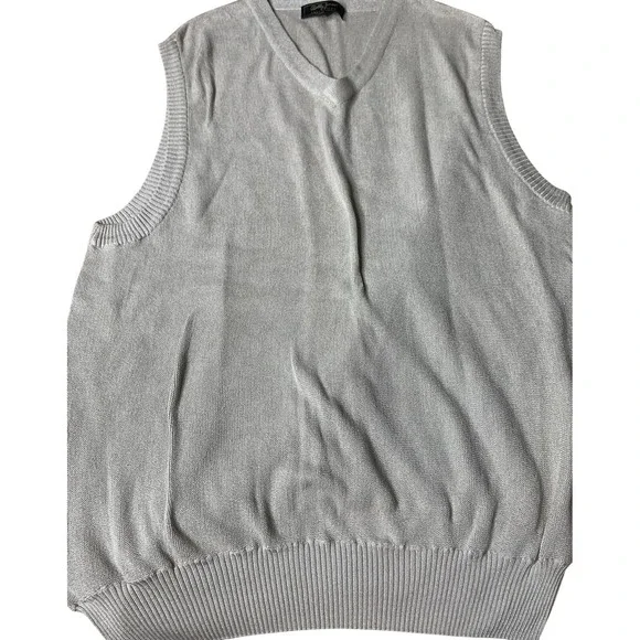 Mens XL Bobby Jones Collection Gray Pullover Sweater Vest Grandpa‎ Golf Preppy