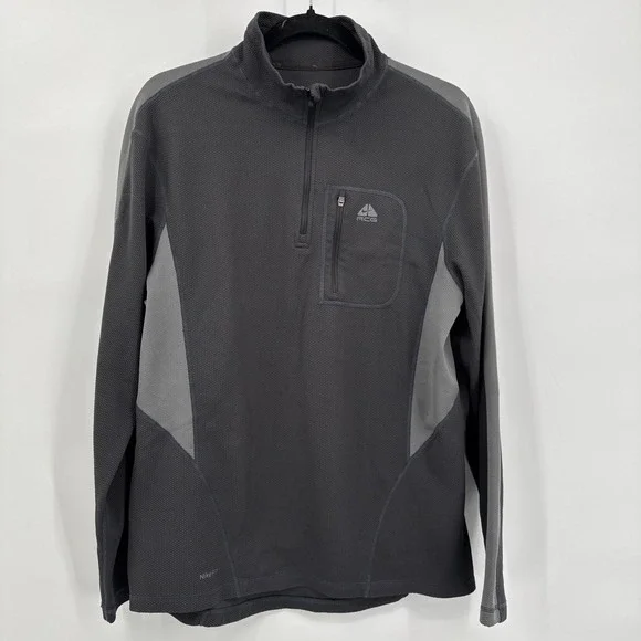 Nike ACG VTG Sweater Mens Large Gray‎  Lightweight 1/4 Zip Pullover Outdoor