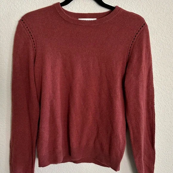 Frame Ladder Pointelle Cashmere  Sweater