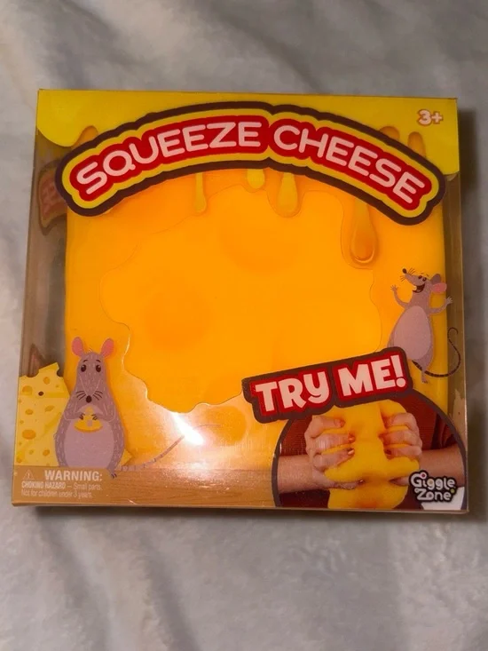 Squeeze Cheese Kids Toy - Yellow