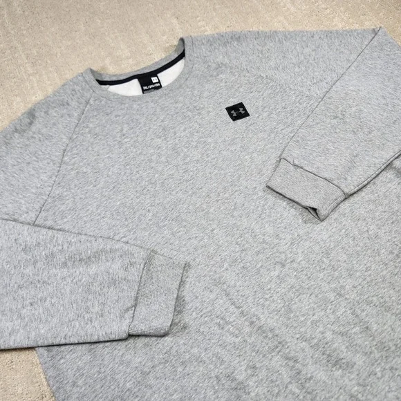 Under Armour Sweatshirt Men XXL Rival Fleece Crewneck Gray‎ Cotton Fleece NEW