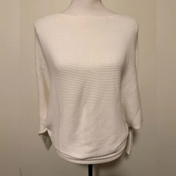 Philosophy White Ribbed Sweater Size S