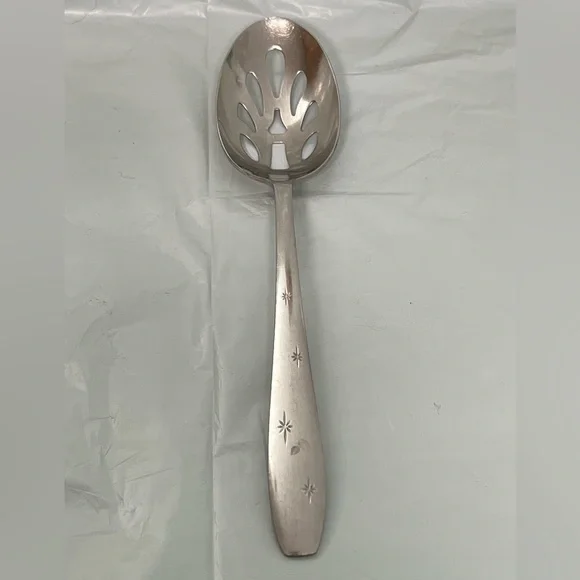 1 Vintage Wallace‎ Stainless Slotted Serving Spoon