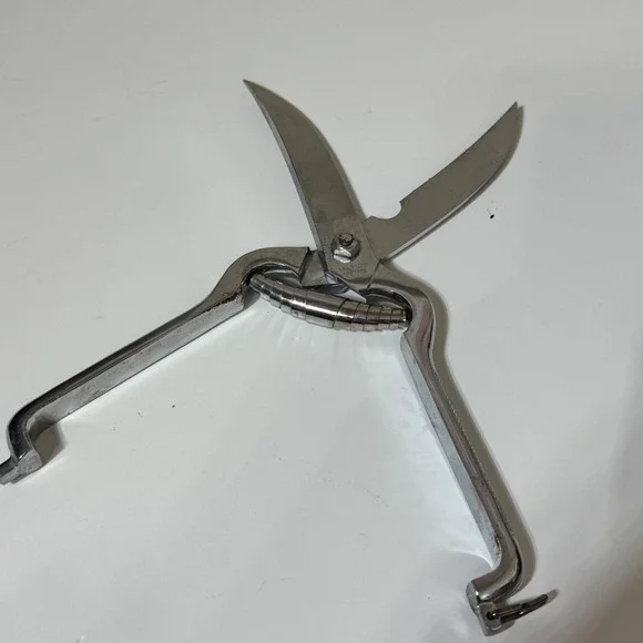Wiss Poultry Shears No. 1109 Chrome Germany Vintage Kitchen Bone Scissors 9.5in