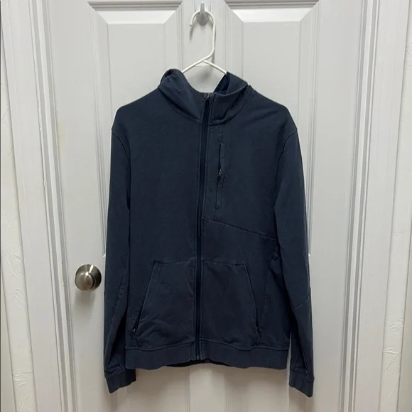 Lululemon Men’s City Sweat‎ Zip Blue Hoodie French Terry - size Large