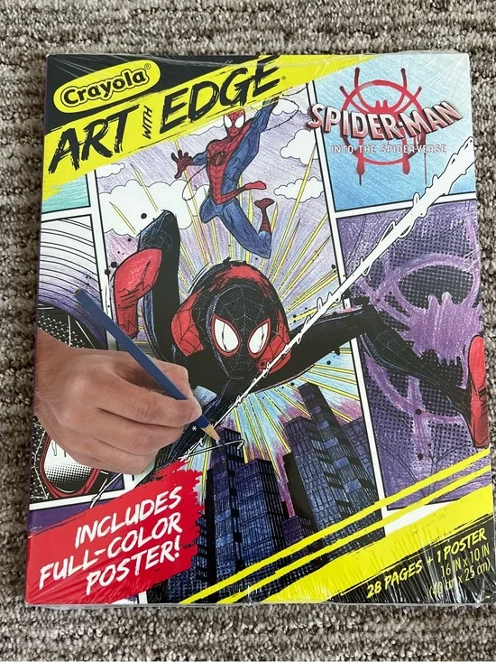 NWT Crayola Art With Edge Spider-Man 28 Coloring Pages and Poster
