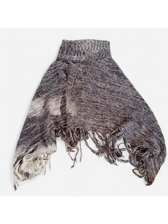 Brown Fringe Poncho