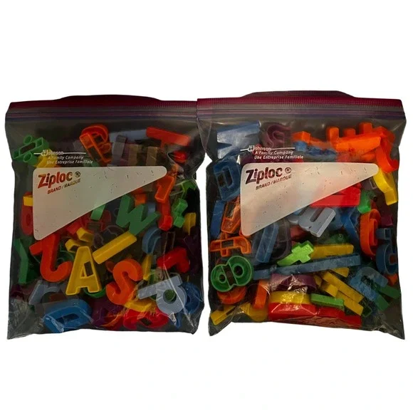 Large Lot (161 pieces) Vintage Alphabet Magnetic Refrigerator Letters &‎ Numbers
