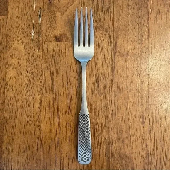 Vintage Bienville Orleans Stainless Steel‎ Dinner Fork Geometric Pattern Japan