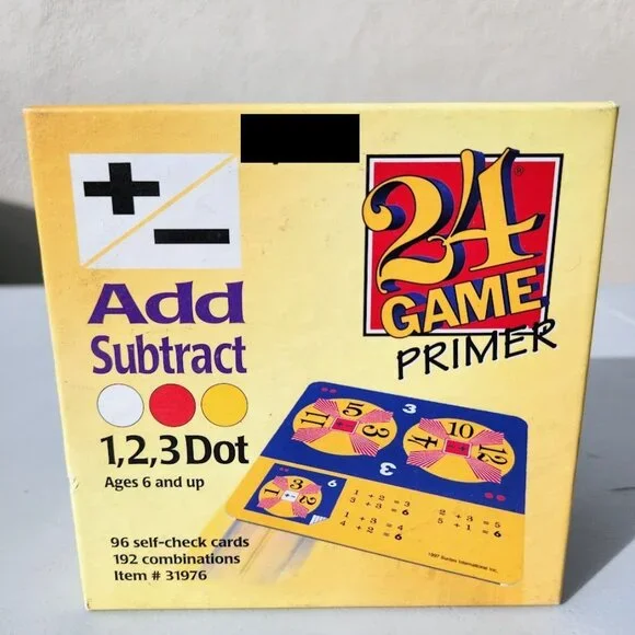 Suntex 24 Game Primer Add Subtract 96 Cards Addition Subtraction Educational