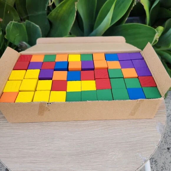 NEW 100 Blocks Wood Color 1