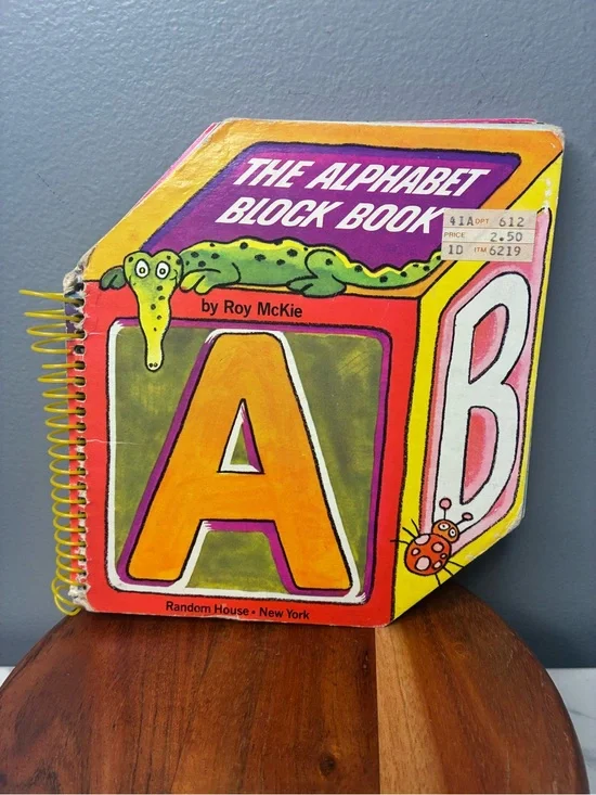 1979 Roy McKie The Alphabet Block Book Spiral Board Book Random House