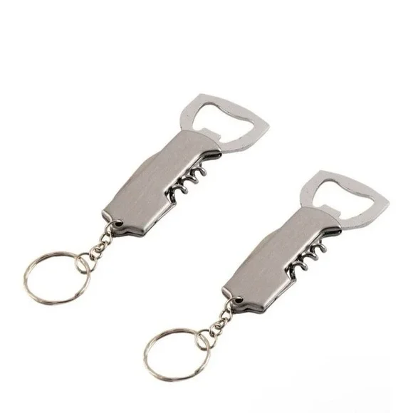 5 Pcs Foldable 3-in-1 Utility Key Chain Knife Bottle‎ Opener for Bottles & Wine