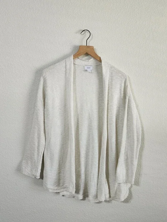 Old Navy Women's Medium Ivory Open Front Cardigan