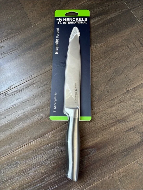 Heckels International Graphite  Forged 8” Carving knife,satin finish,fine edge