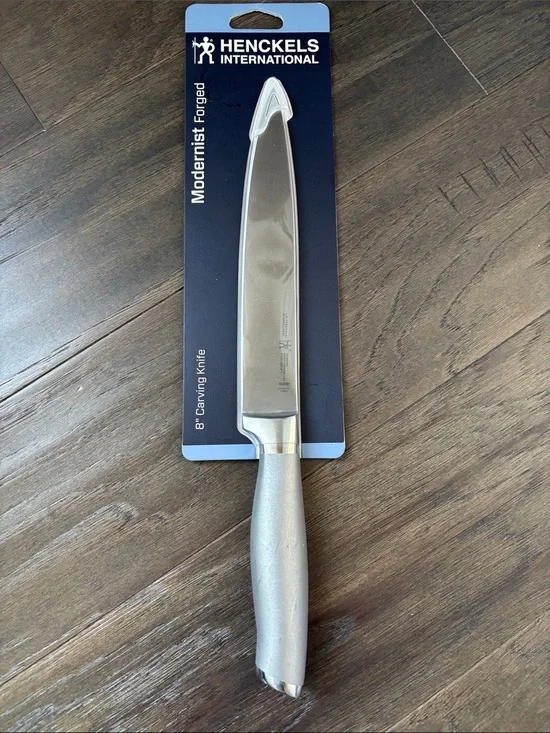 Heckels International Modernist Forged 8” carving knife, satin finish fine edge