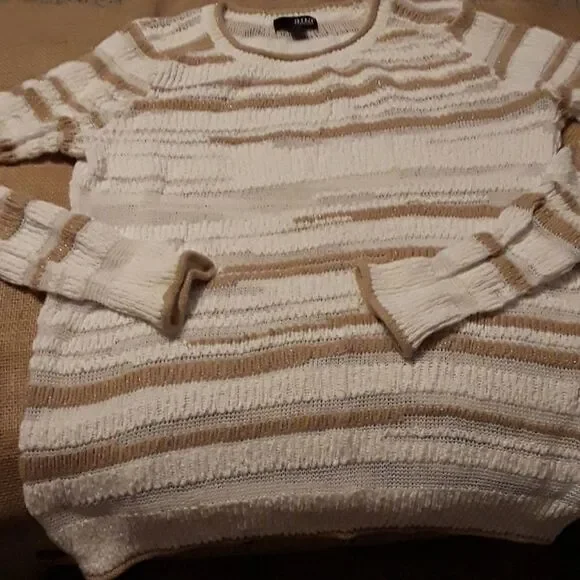 8 for $20 A.n.a Tan and White Sweater