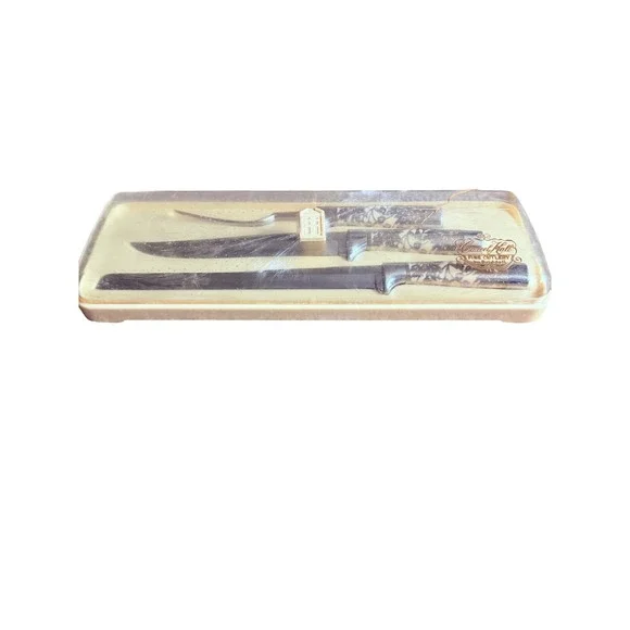 Carvel Hall by Briddell Fine Cutlery 3 Piece Carving Set Floral Filigree