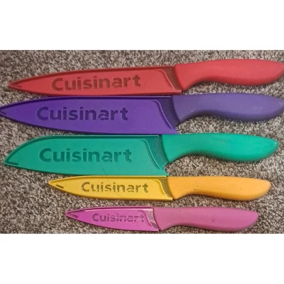 Cuisinart Multicolored 10 Piece Knife Set‎ With Covers Kitchencore Chefcore
