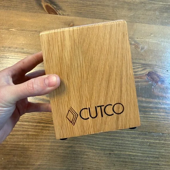 CUTCO Kitchen Tool Utensil‎ Wood Box Block Caddy Container Holder Made In USA