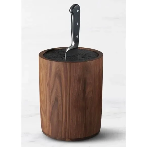 Williams Sonoma Walnut  Kapoosh Walnut Knife Holder