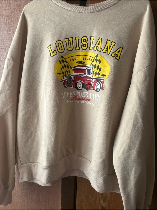 Beige SHEIN Crewneck Sweater