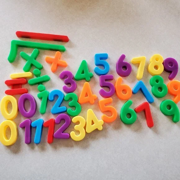 Magnetic Numbers with Math Symbols