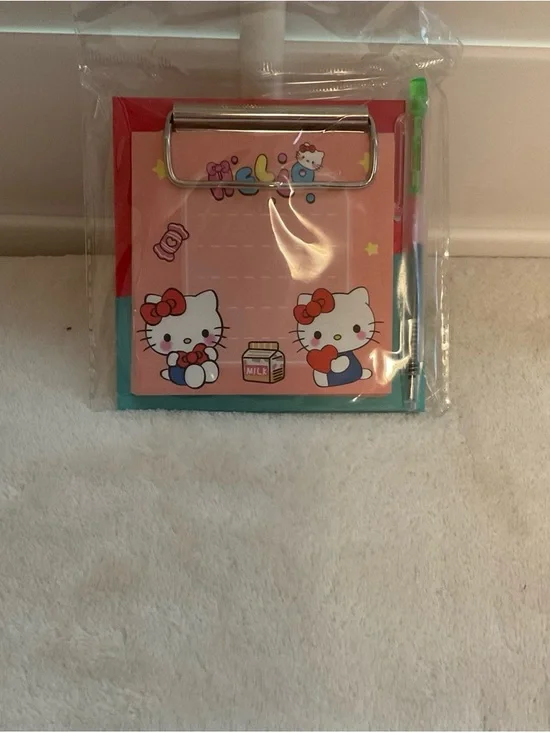 Sanrio Hello Kitty Pink Teal Red Mini Clipboard with Pen