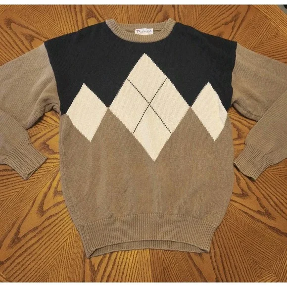 Vintage Men Sweater Size L Coastal Preppy Collegiate Y2K Cotton Parker Of Vienna