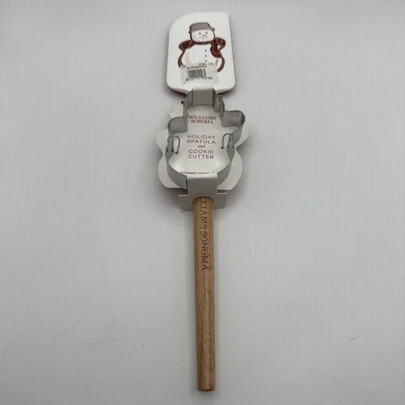 Williams Sonoma Snowman Logo Spatula + Cookie Cutter‎ Christmas Gift Set Winter